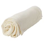 Plaid bleu uni 100% coton 150x120cm