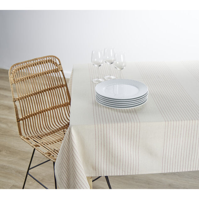 Nappe tiss&eacute; coton beige 150x150cm