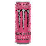 Boisson &eacute;nergisante Monster Energy Ultra Rosa sans sucres canette 50cl