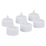 Bougie chauffe-plat LED blanche x6