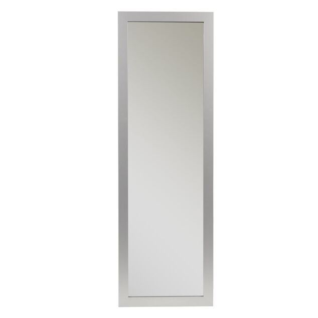 Miroir rectangulaire en bois Harry moulure gris uni 60x150cm
