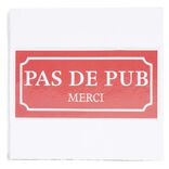 Signal&eacute;tique adh&eacute;sive "Pas de pub, merci" - 8x8 cm