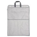 Panier &agrave; linge mural pliant tiss&eacute; gris 40,5x15xH57cm