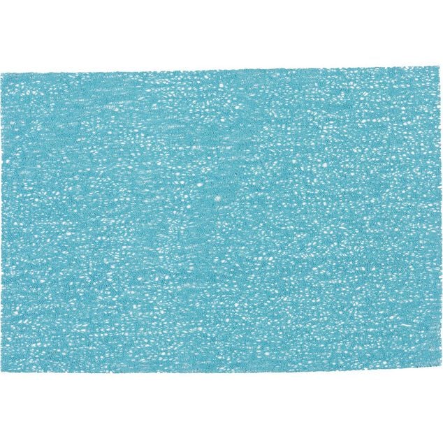 Set de table rectangulaire pvc effet spaghetti bleu uni