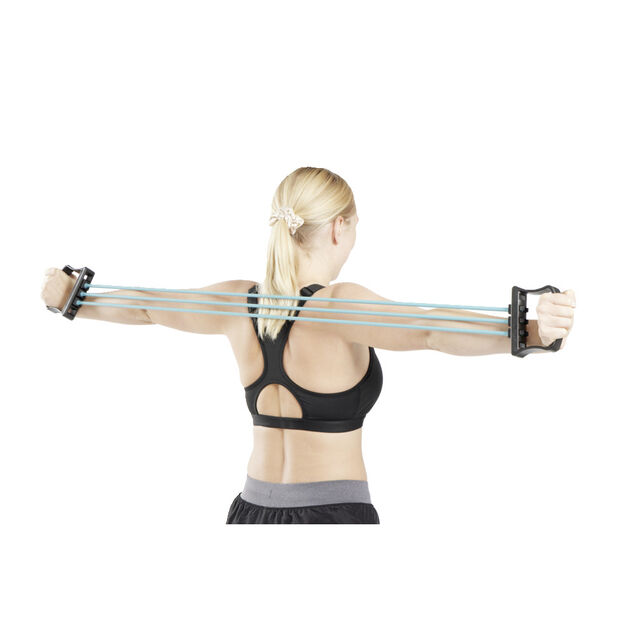 Extenseur fitness avec 3 sangles de musculation L76cm
