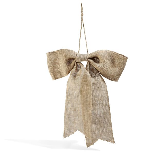Noeud de No&euml;l &agrave; suspendre en jute
