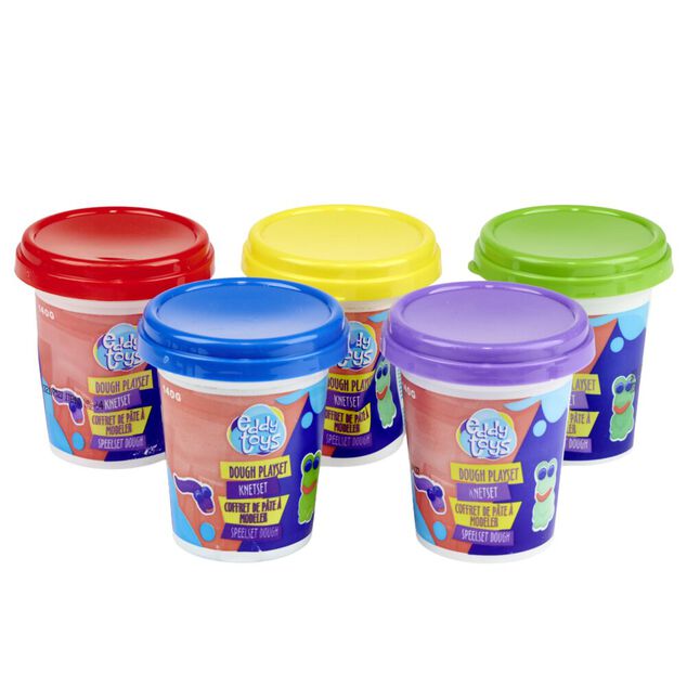 Pâte à modeler x5 pots multicolore 140g