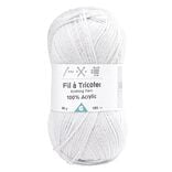 Fil à tricoter acrylique 50g gris clair