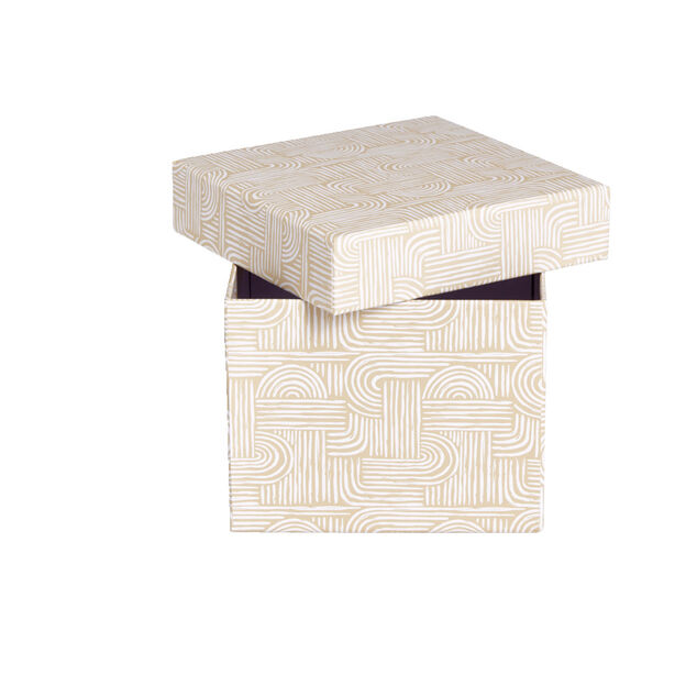 Bo&icirc;te carton d&eacute;cor&eacute;e 15x12xH15cm - 2 mod&egrave;les