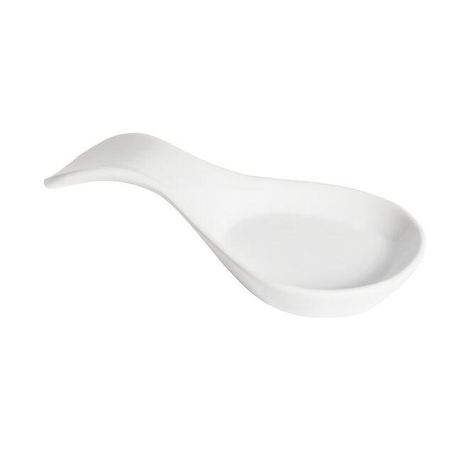Repose cuillère en dolomite blanc 21,6x10x2,9cm