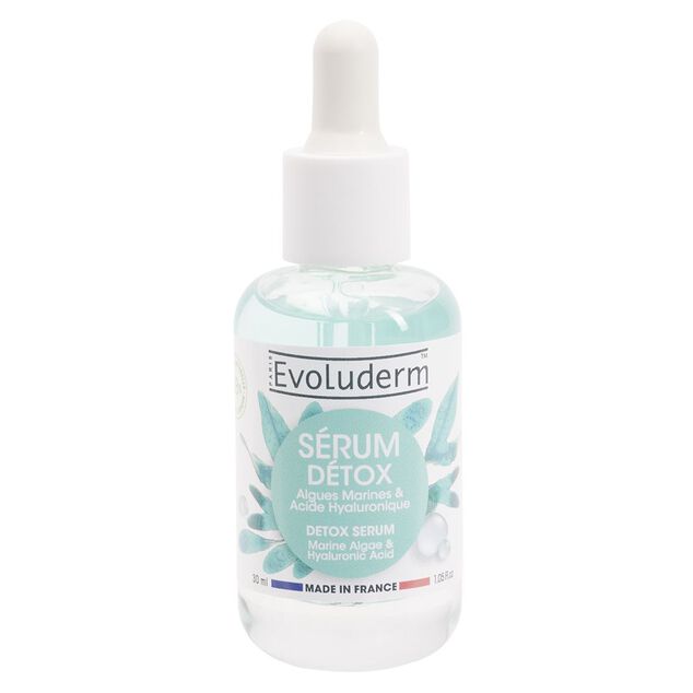 S&eacute;rum d&eacute;tox Evoluderm algues marines et acide hyaluronique 30ml