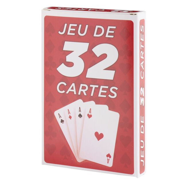 Jeu de cartes Belote x32 (2 mod&egrave;les)