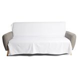 Jet&eacute; de canap&eacute; 170x250cm polycoton blanc