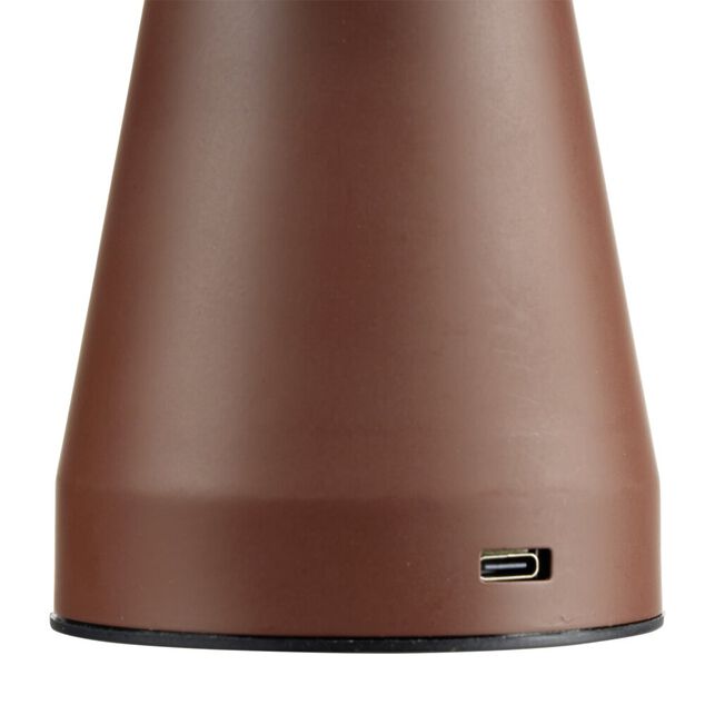 Lampe &agrave; poser Suzie LED tactile variable USB m&eacute;tal et plastique &Oslash;15,5xH21cm