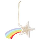Étoile filante à suspendre multicolore L11xH6cm