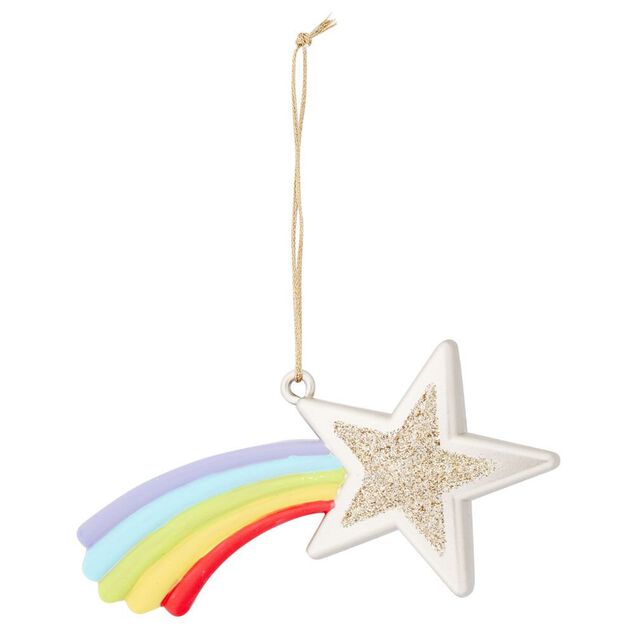 Étoile filante à suspendre multicolore L11xH6cm