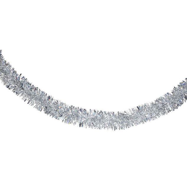 Guirlande argent&eacute; m&eacute;tallis&eacute; L180cm