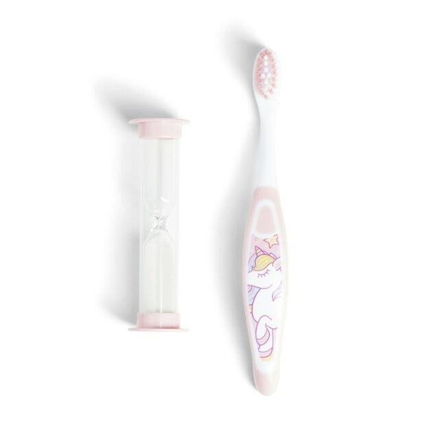 Brosse &agrave; dents enfant avec sablier 2min (2 mod&egrave;les)