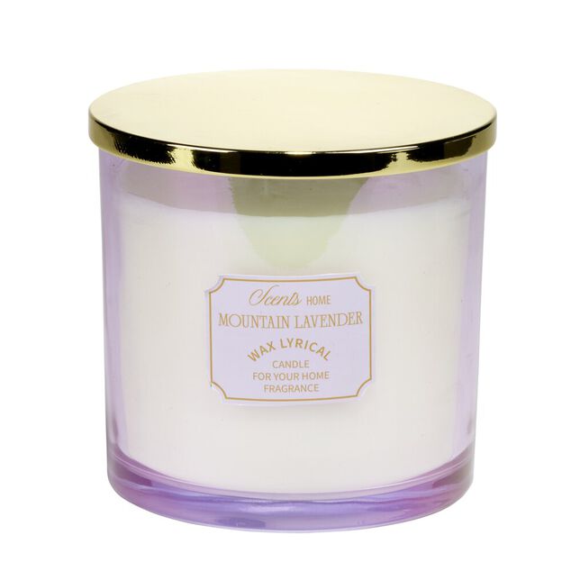 Bougie parfum&eacute;e XXL en verre irridescent &Oslash;15xH15cm (3 mod&egrave;les)