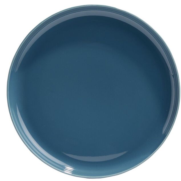 Assiette &agrave; dessert Oslo porcelaine bleu &Oslash;19cm