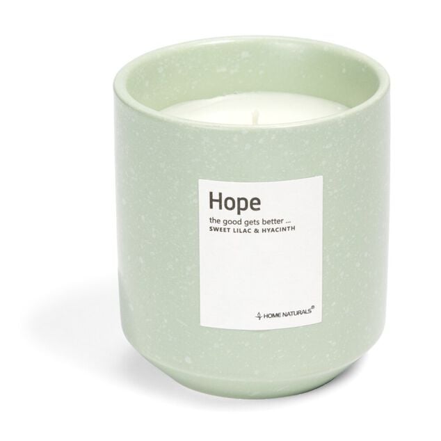 Bougie Hope pot c&eacute;ramique &Oslash;8xH9cm vert