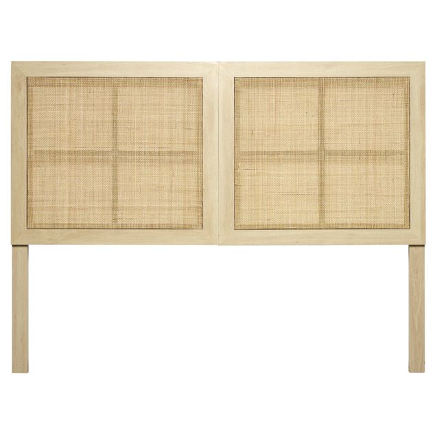 T&ecirc;te de lit Kanna cannage rotin L.186xH.118/130cm