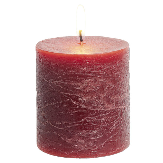 Bougie pillar rouge 25H