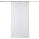 Voilage polyester 140x240cm motif floral blanc