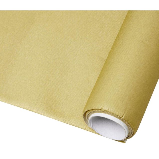 Nappe rectangulaire jetable Airlaid doré 120x400 cm
