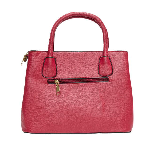 Sac &agrave; main simili petite anse et bandouli&egrave;re amovible 30x13xH22cm - 3 mod&egrave;les