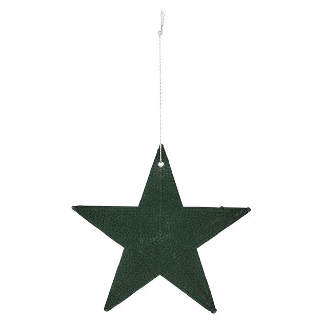 Suspension de No&euml;l &Eacute;toile effet floqu&eacute;