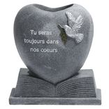 Vase fun&eacute;raire en forme de coeur
