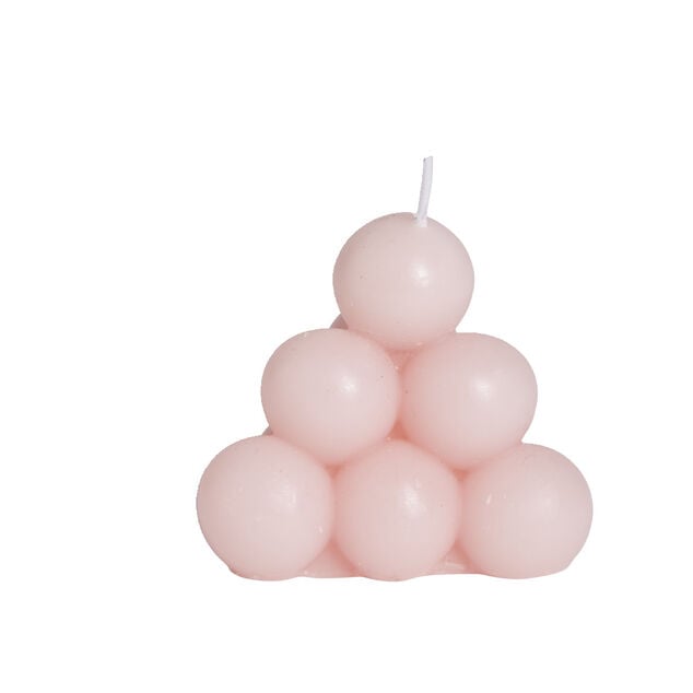 Bougie ronde &agrave; bulles &Oslash;7,8xH6,8cm