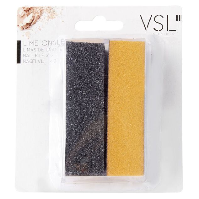 Limes &agrave; ongles avec face polissoir x2