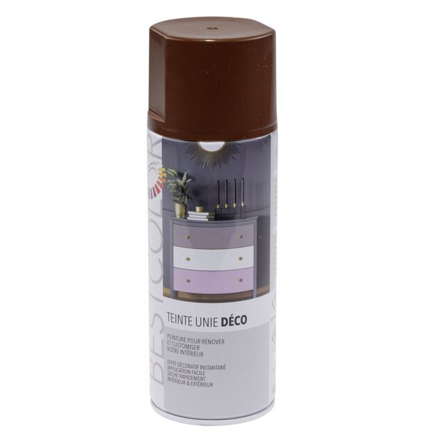 Peinture int&eacute;rieur ext&eacute;rieur brun ch&acirc;taigne 400ml