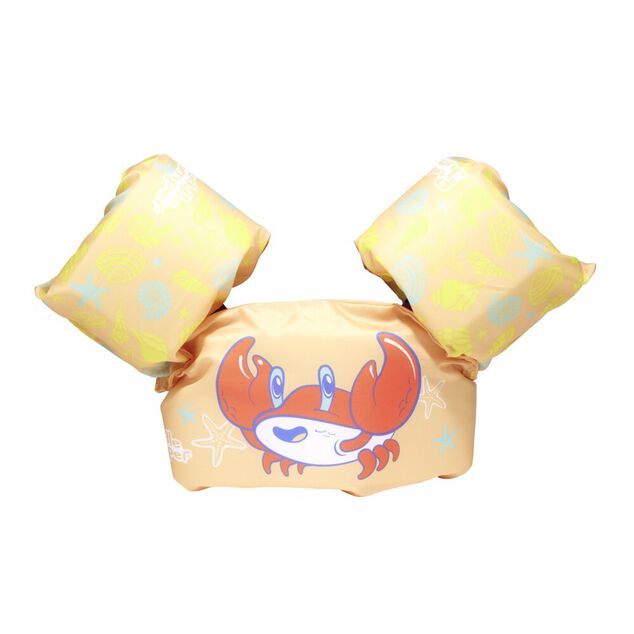 Gilet natation enfant brassards int&eacute;gr&eacute;s Puddle Jumper motif crabe jaune 2-6ans