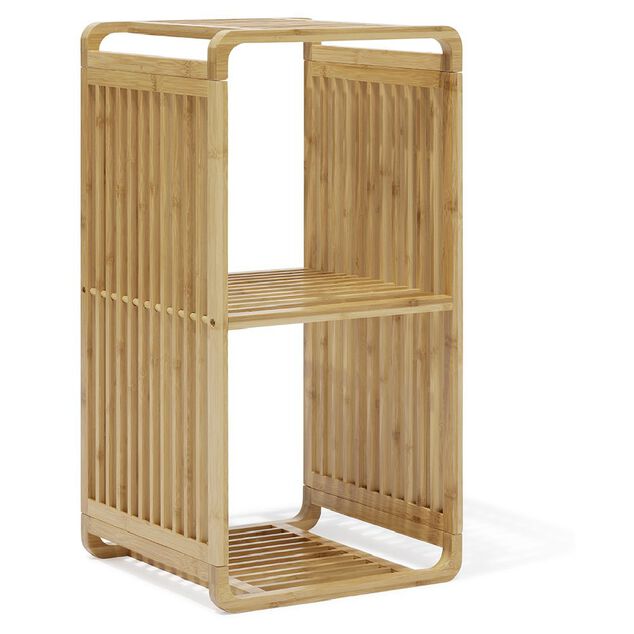 &Eacute;tag&egrave;re 2 cases Macao bambou naturel - L33xH.64,5xP.33 cm