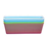 Pani&egrave;re de rangement plastique multicolore x5 26,5x8,5xH7,5cm