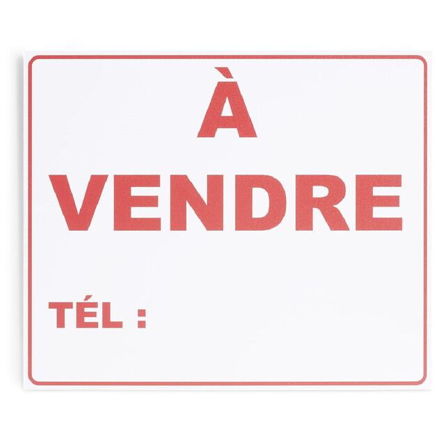 Plaque signal&eacute;tique "&Agrave; vendre" - 24x20 cm