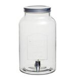 Distributeur de boisson verre couvercle m&eacute;tal 5.5 L