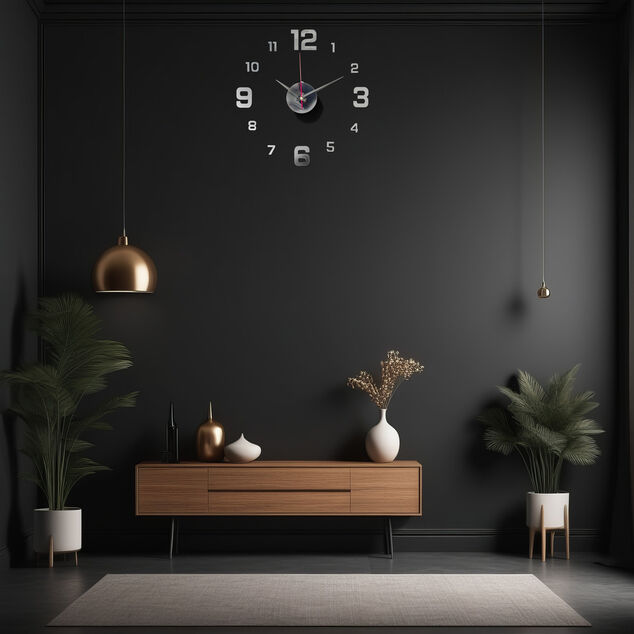 Horloge murale adh&eacute;sive &Oslash;40cm