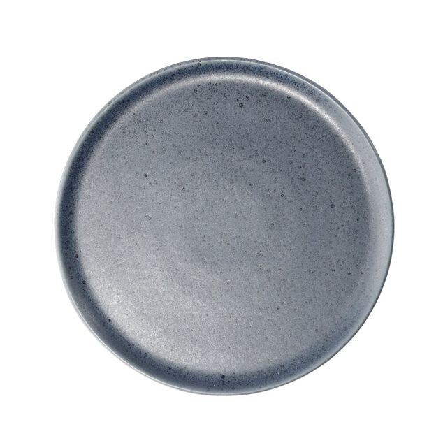 Assiette &agrave; dessert ronde Julie gr&eacute;s bleu &Oslash;20cm