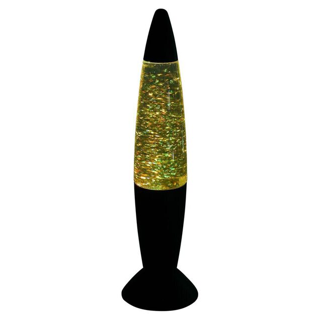 Lampe &agrave; paillettes changement de couleur &Oslash;9xH35cm noir