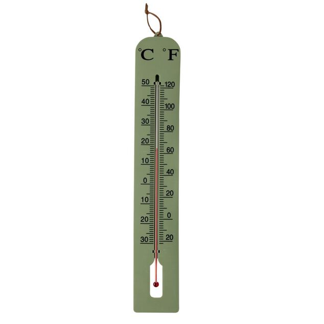 Thermom&egrave;tre plastique vert H40 cm