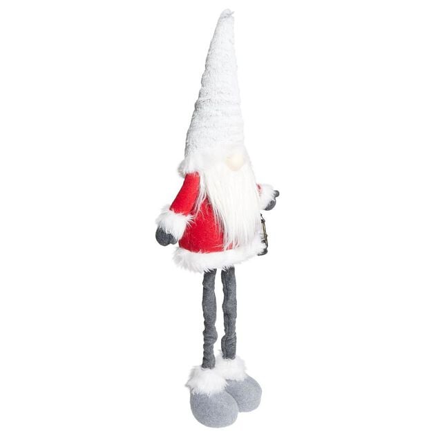 Gnome de No&euml;l avec jambes extensibles H87cm