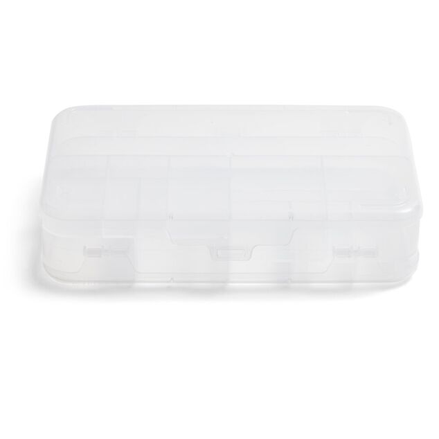 Bo&icirc;te de rangement &agrave; compartiments pour loisirs cr&eacute;atifs 21,5x13xH5cm