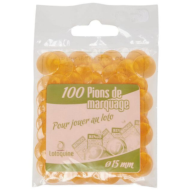 Sachet de 100 pions de loto &Oslash; 15mm