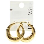 Boucles d'oreilles cr&eacute;oles zinc iris&eacute; dor&eacute;