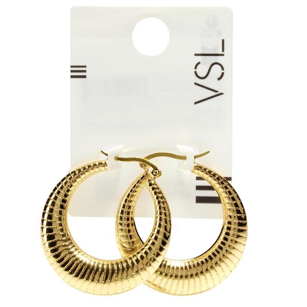 Boucles d'oreilles cr&eacute;oles zinc iris&eacute; dor&eacute;