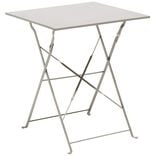 Table de jardin Boston pliante 2 personnes m&eacute;tal gris 60x60xH70cm